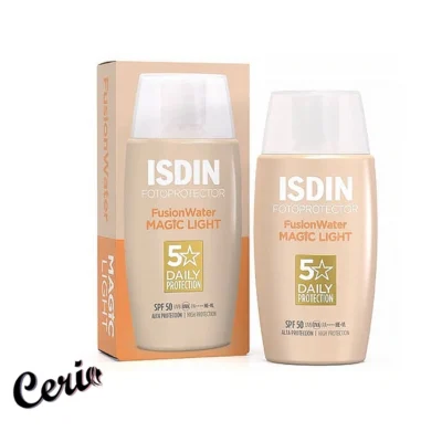 ضد آفتاب رنگی ISDIN Fusion Water Magic Light SPF50 حجم 50 میلی لیتر