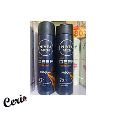 اسپری ضد تعریق مردانه نیوا DEEP DARKWOOD NIVEA MEN با رایحه چوبی