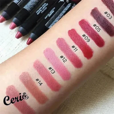 رژ مدادی کرایون گلدن رز 12 Golden Rose Matte Lipstick Crayon 12