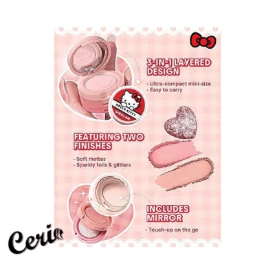 سایه چشم سه طبقه هلو کیتی SWEETHEART
