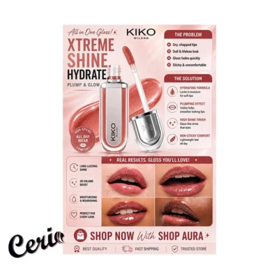 لیپ گلاس کیکو میلانو 3D Hydra Xtreme شماره 03 Cocoaquake