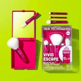 براش ریل تکنیک 5 تکه مینی بگ دار 0636 Real Techniques Glow-To-Go Travel Brush Set