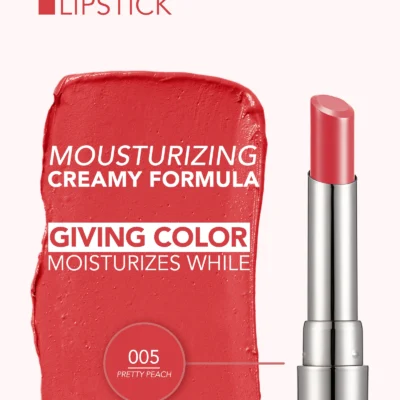 رژ شیرآپ فلورمار 005 Pretty Peach Flormar Sheer Up Lipstick