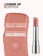 رژ شیرآپ فلورمار شماره 001 هارمونی Flormar Sheer Up Lipstick 001 Harmony