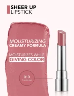 رژ شیرآپ فلورمار 010 Thulian Pink Flormar Sheer Up Lipstick