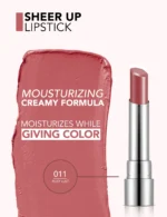 رژ شیرآپ فلورمار شماره 011 Rosy Lust مدل Flormar Sheer Up Lipstick