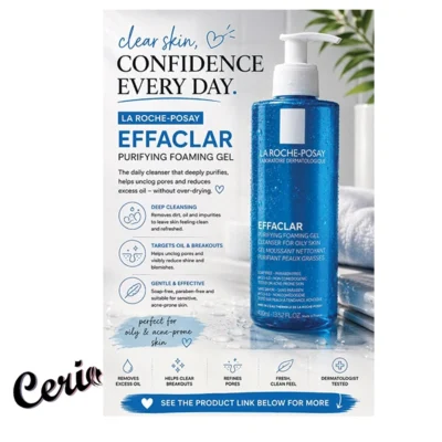 ژل شستشو لاروش پوزای افکلار 1 لیتری La Roche Posay Effaclar Purifying Foaming Gel