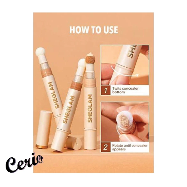 کانسیلر رنگی زرد شیگلم 2 کانسیلر رنگی زرد شیگلم SHEGLAM Like Magic Color Correcting Concealer Yellow
